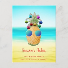 Ananas de Noël Aloha de saison | Carte postale