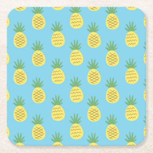Ananas Delight: Tropische Fruchtwerbung Rechteckiger Pappuntersetzer