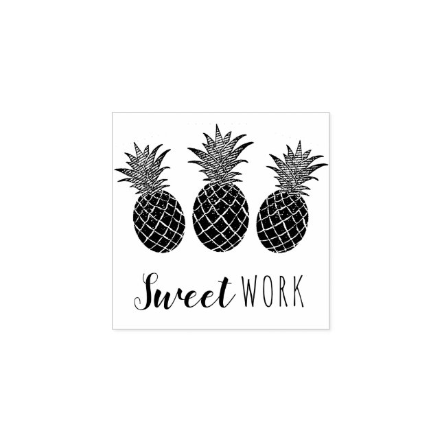 Ananas der süßen Arbeit des Lehrers Gummistempel (Prägung)