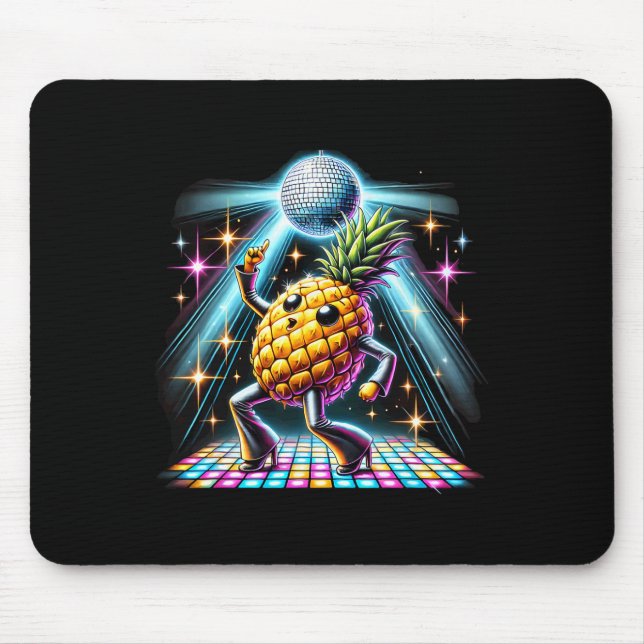 Ananas Disco Dancer Spooky Dance Kinder Mousepad (Vorne)