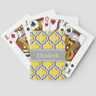 Ananas Dk Gray Marokkanisch #5DS Char Name Monogra Spielkarten