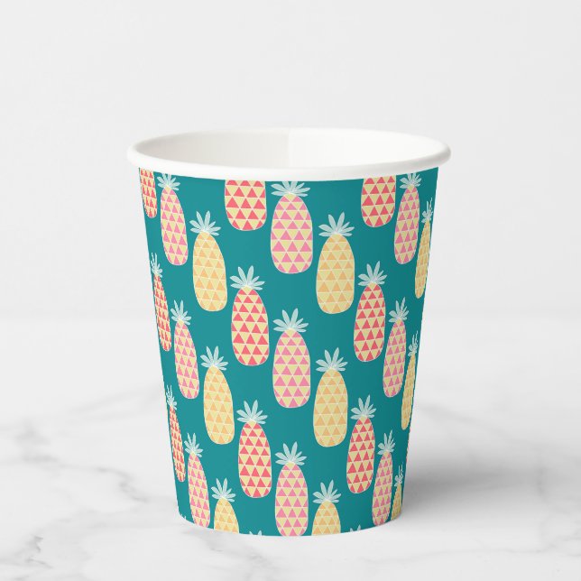 Ananas-Doodle-Muster Pappbecher (Links)