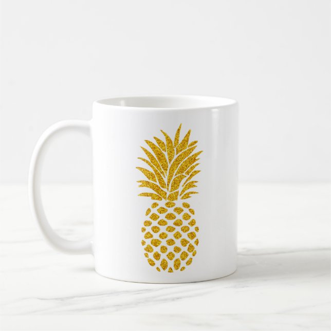 Ananas d'or - tasse blanche classique (Gauche)