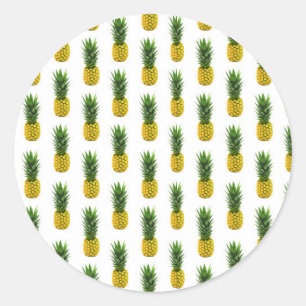 Ananas-Druck-Aufkleber Runder Aufkleber