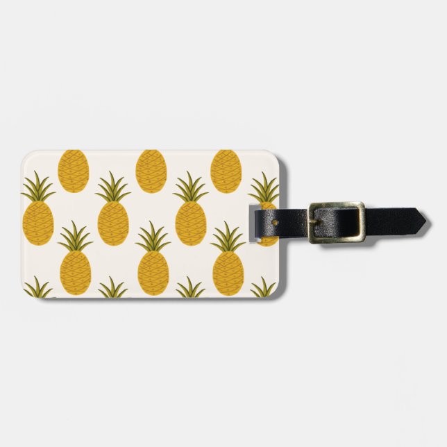 Ananas-Druck Gepäckanhänger (Vorderseite horizontal)