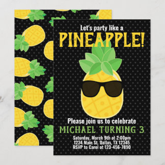 Ananas Einladung zur Geburtstagspartei