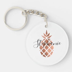 Ananas en Or Rose Faux Personnalisé