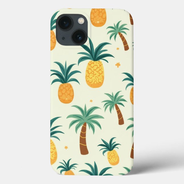 Ananas et palmier motif design ipone coques (Verso)