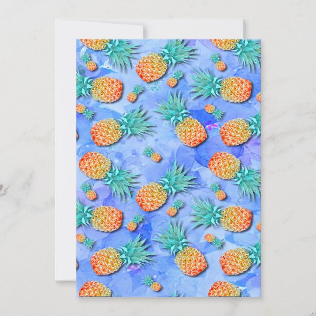 Ananas. Farbe. Feier. Einladung (Vorderseite)