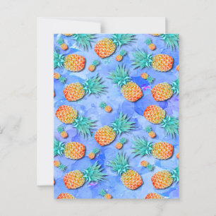 Ananas. Farbe. Feier. Postkarte