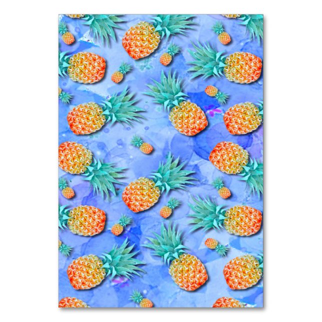 Ananas. Farbe. Feier. Tischnummer (Vorderseite)