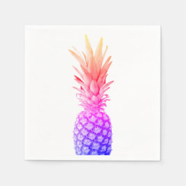 Ananas farbenfroh rosa Lila Regenbogen Serviette
