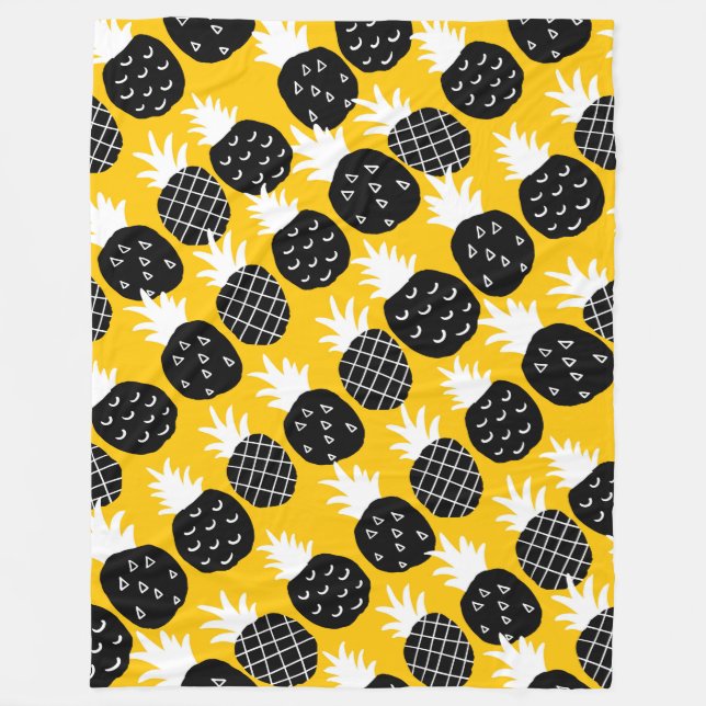 Ananas Fleecedecke (Vorderseite)