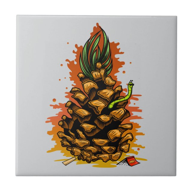 Ananas Fliese (Vorderseite)