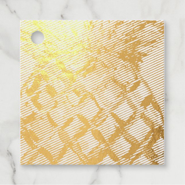 Ananas Foil Favor Tags (Vorderseite)