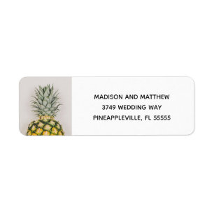 Ananas-Foto-tropischer Rücksendeadressen-Aufklebe
