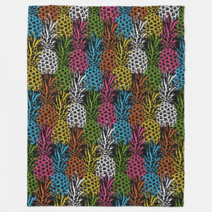 Ananas, frei und süß fleecedecke