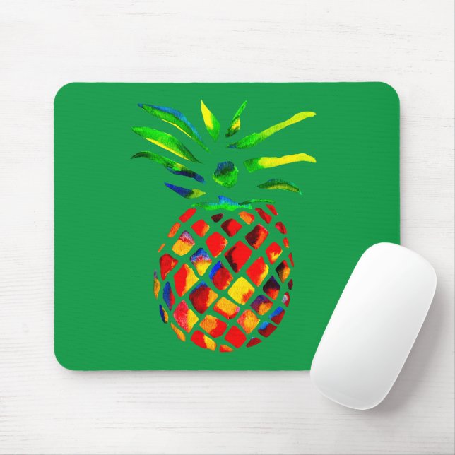 Ananas Frucht bunt Pop Art Mousepad (Mit Mouse)