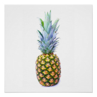 Ananas Frucht Strand Dessert Bunt Tropisch Poster