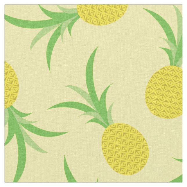 Ananas Frucht Tropisch Kind Niedlich Stoff (Nahaufnahme)