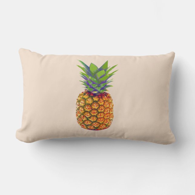 Ananas-Früchte auf leicht beige Lendenkissen (Vorderseite)