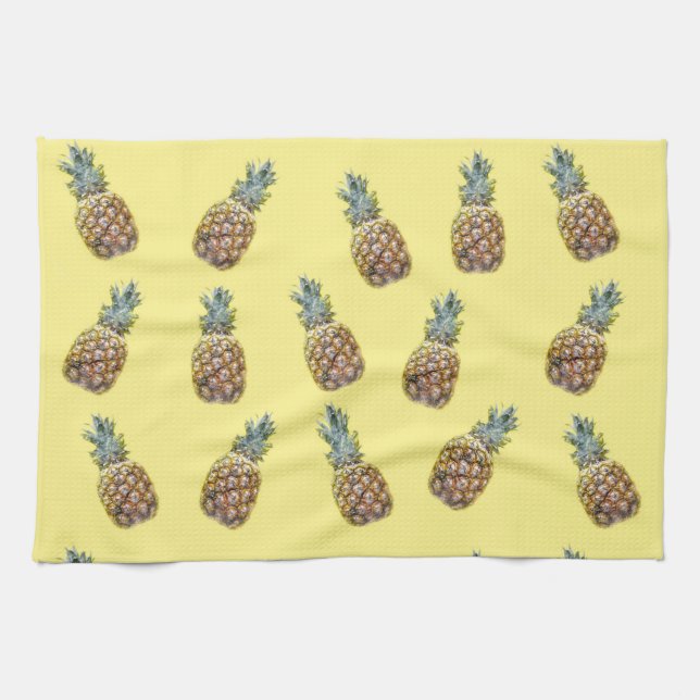 Ananas Fruchtmuster Geschirrtuch (Horizontal)
