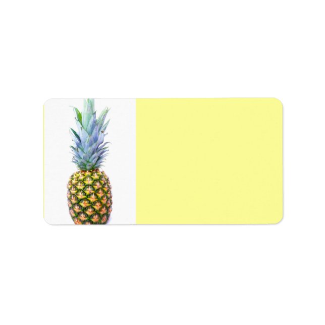 Ananas Fruit Beach Dessert Colorful Tropical Adressaufkleber (Vorne)