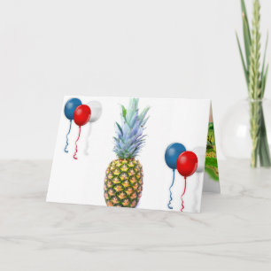 Ananas Fruit Beach Dessert Colorful Tropical Karte