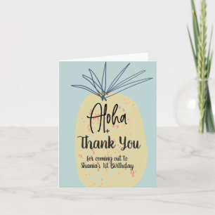 Ananas Geburtstag Tropischer Sommer Aloha Danke