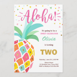 Ananas Geburtstagseinladung Tropical Luau Hawaii Einladung