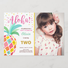 Ananas Geburtstagseinladung Tropical Luau Hawaii Einladung