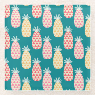 Ananas-Gekritzel-Muster 2 Glasuntersetzer