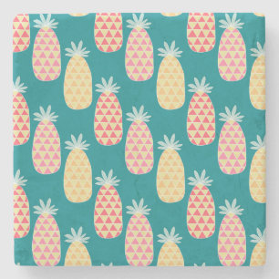 Ananas-Gekritzel-Muster 2 Steinuntersetzer