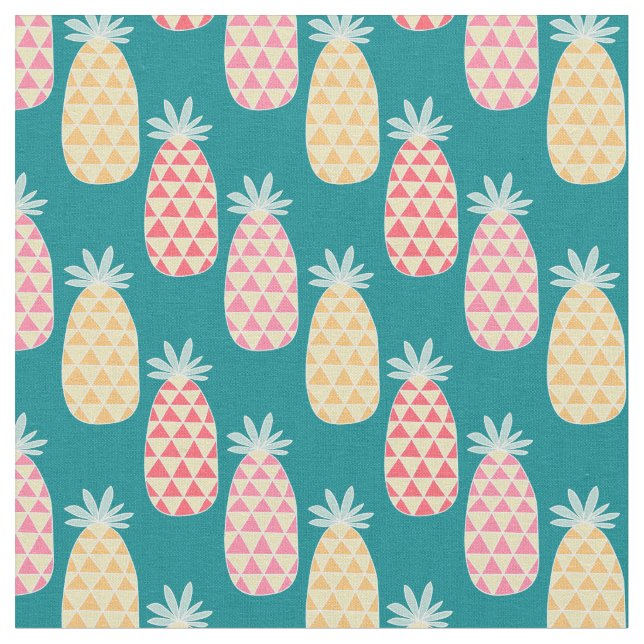 Ananas-Gekritzel-Muster Stoff (Nahaufnahme)