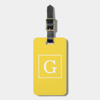 Ananas, gelb, Gerahmt, Anfangsmonogramm