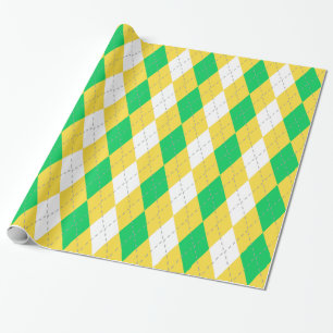 Ananas Gelber Dk Grau Welche XL Raute Geschenkpapier