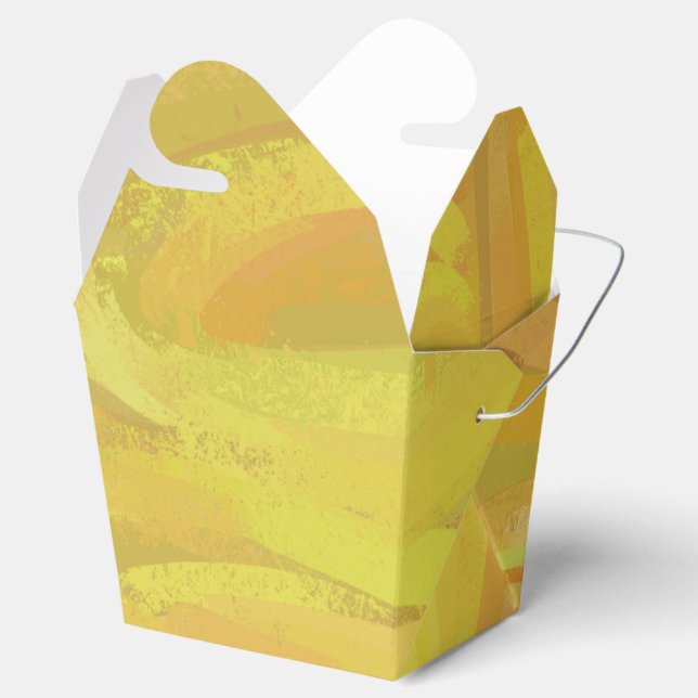 Ananas Gelber Swirl Geschenkschachtel (Geöffnet)