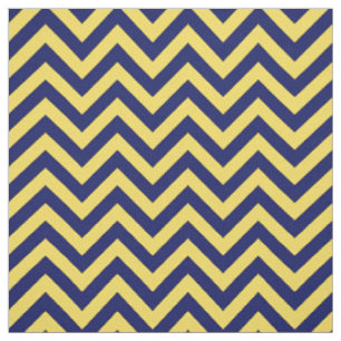 Ananas Gelbes Navy Blue LG Zickzack Muster 12I Stoff