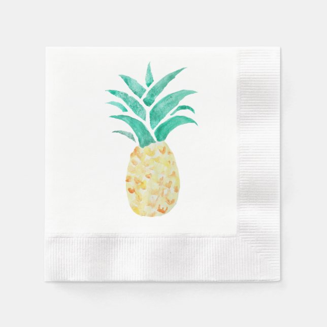 Ananas-Gemälde tropisch Serviette (Vorderseite)