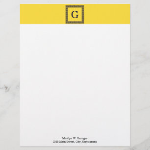 Ananas, gerahmtes Monogramm des Briefkopf