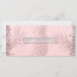 Ananas-Geschenkgutschein für Ananas, Rose Gold Gli