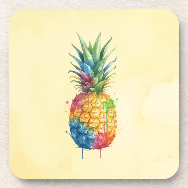 Ananas Getränkeuntersetzer (Vorderseite)