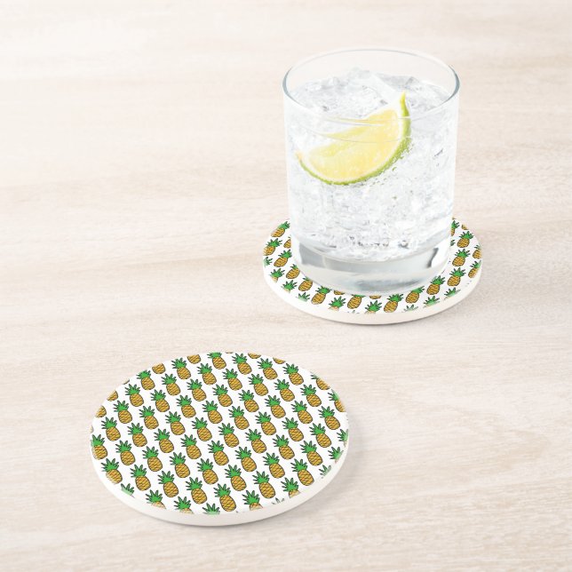 Ananas Getränkeuntersetzer (Seite)