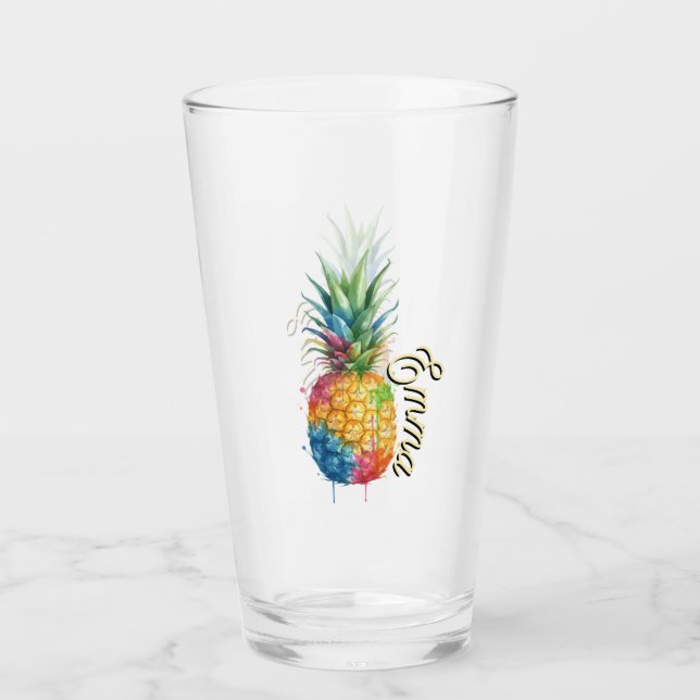 Ananas Glas (Vorderseite)