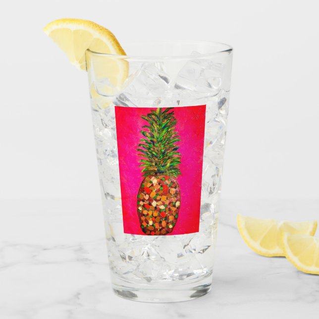 Ananas-Glas-Cup Glas (Vorderseite Ice)