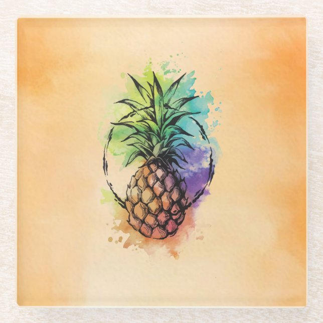 Ananas Glasuntersetzer (Vorderseite)