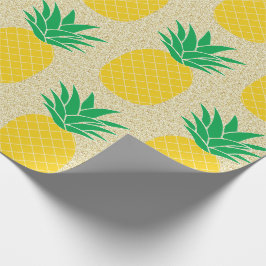 Ananas-Glitzer Geschenkpapier