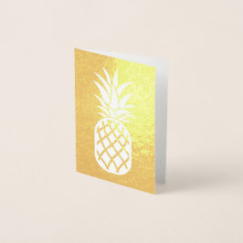 Ananas Gold Folienkarte