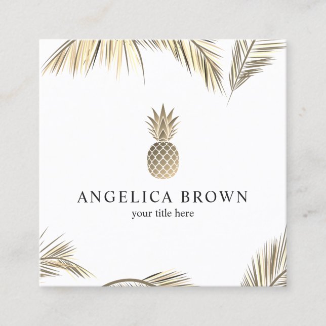 Ananas Gold - Tropische Visitenkarte (Vorderseite)