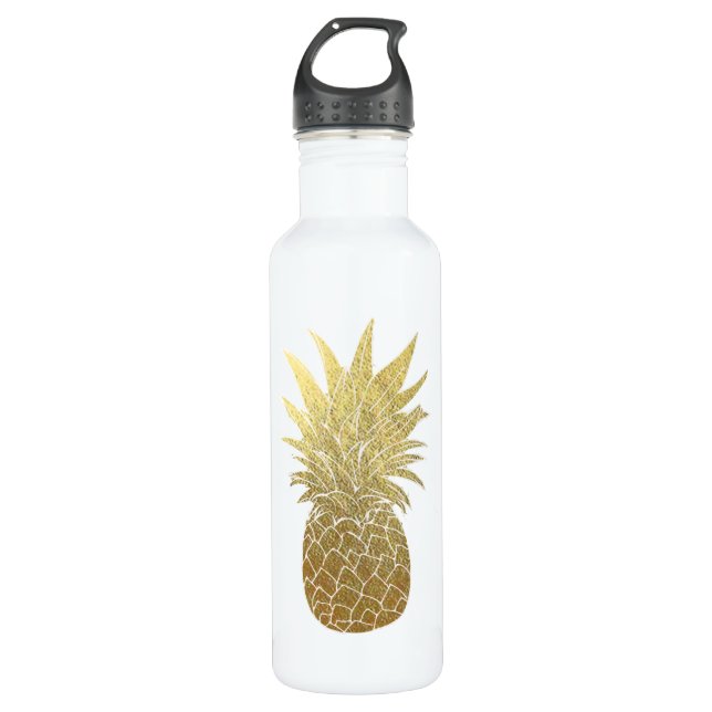 Ananas-Goldflasche Edelstahlflasche (Vorderseite)